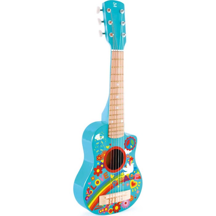 Hape Ξύλινη Κιθάρα Flower Power για 3+ Ετών