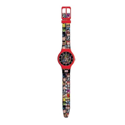 Avengers Παιδικό Αναλογικό Ρολόι με Λουράκι από Καουτσούκ/Πλαστικό Κόκκινο