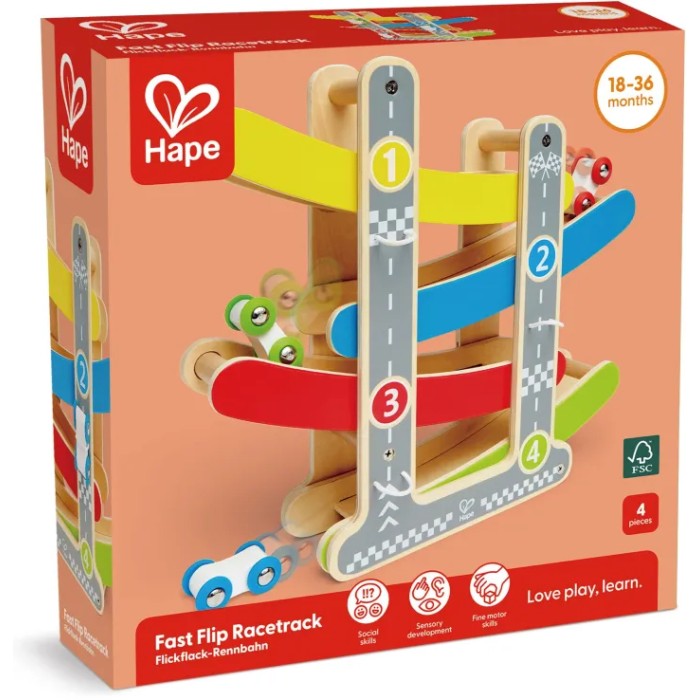 Hape Early Explorer Ξύλινο Fast Flip Racetrack