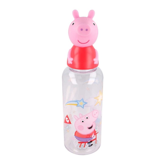 Stor Πλαστικό Παγούρι Peppa Pig 3D σε Ροζ χρώμα 560ml