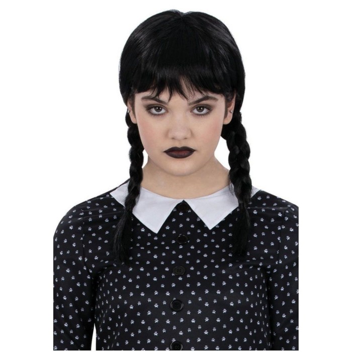 Περούκα Kids Gothic School Girl Plait Wig Wednesday Περούκα Kids Gothic School Girl Plait Wig Wednesday