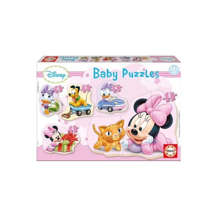 Παιδικό Puzzle Baby Minnie Educa 5 Παζλ 20pcs για 2+ Ετών