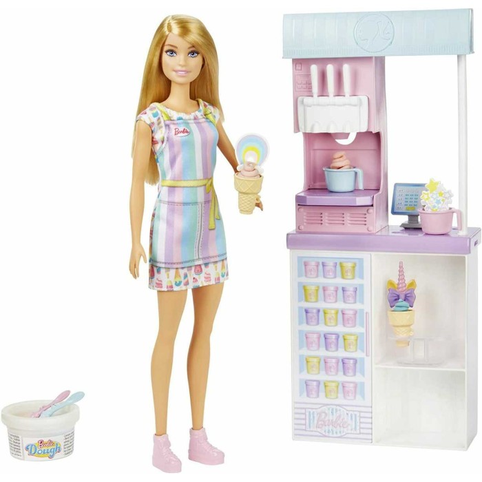 Mattel Barbie Εργαστήριο Παγωτού για 3+ Ετών 30εκ.