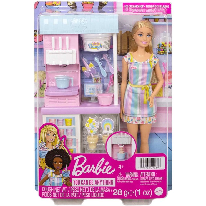 Mattel Barbie Εργαστήριο Παγωτού για 3+ Ετών 30εκ.