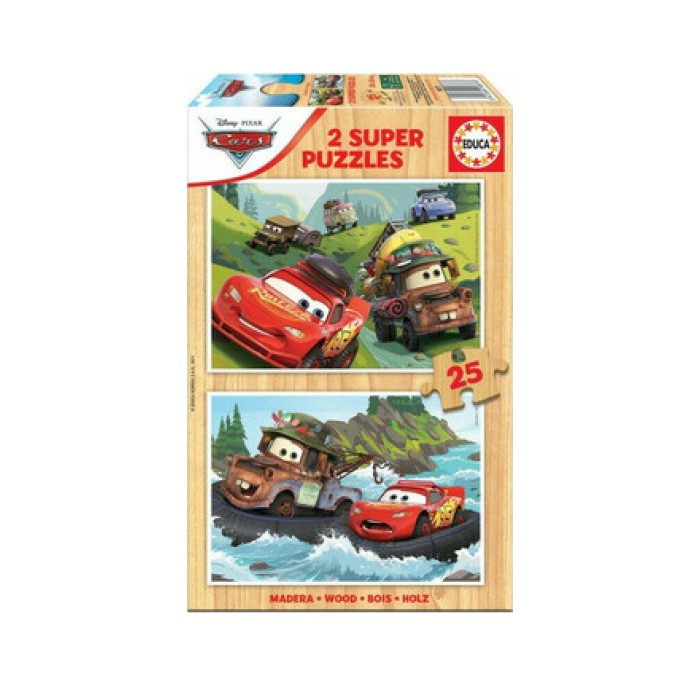 Παζλ 2x25 Ξύλινο Cars