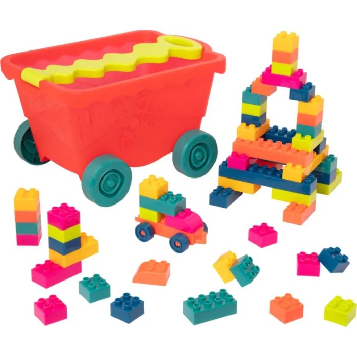 B.Toys Σετ Καροτσάκι Και Τουβλάκια Little Blockwagon B.Toys Σετ Καροτσάκι Και Τουβλάκια Little Blockwagon