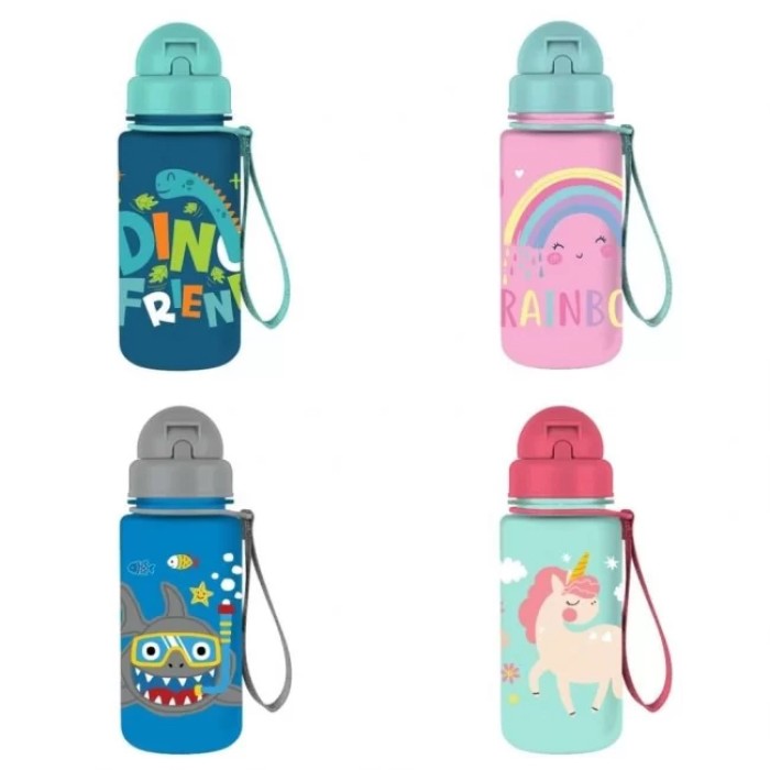MUST ΠΑΓΟΥΡΙ ΓΙΑ ΑΓΟΡΙ ΚΑΙ ΚΟΡΙΤΣΙ 350ML ME KAΛΑΜΑΚΙ WATER CANTEEN 4 ΣΧΕΔΙΑ 1 ΤΕΜΑΧΙΟ