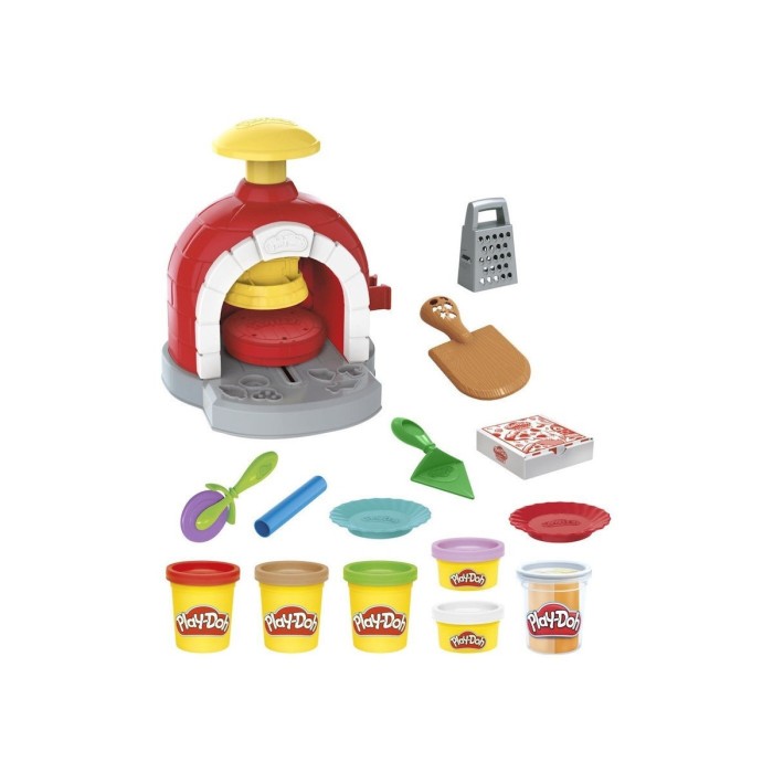 Hasbro Play-Doh Πλαστελίνη - Παιχνίδι Pizza Oven για 3+ Ετών, 6τμχ