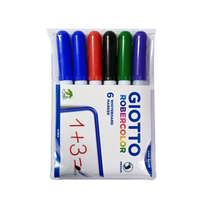 Giotto Robercolor Μαρκαδόροι Πίνακα Πολύχρωμοι 6τμχ