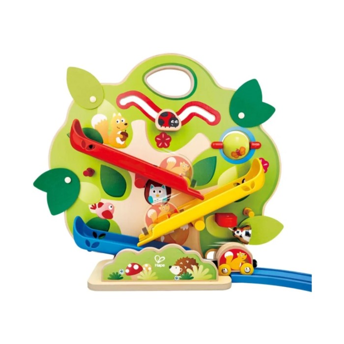 Hape Railway Ξύλινο Nutty Squirrel Toddler Τρενάκι Set