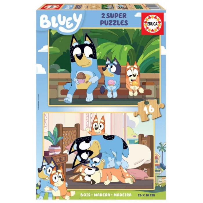Παζλ 2x16 Bluey Ξύλινο