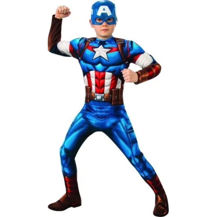 Captain America Deluxe Στολή-Medium 5-6 