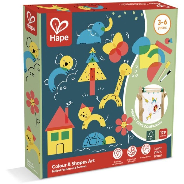 Hape Early Explorer Ξύλινο Colour & Shapes Art (E2011A)