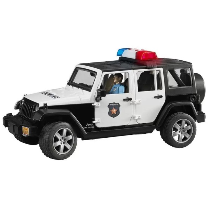 Bruder Τετρακίνητο Όχημα Wrangler Αστυνομίας Με Αστυνομικό