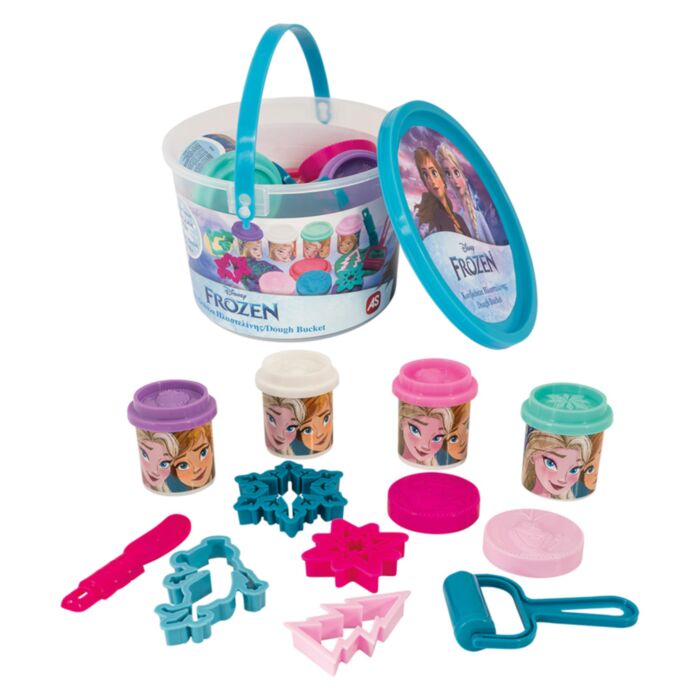 AS Πλαστελίνη Disney Frozen Κουβαδάκι Με 4 Βαζάκια Και 8 Εργαλεία 200g 3+ Χρονών