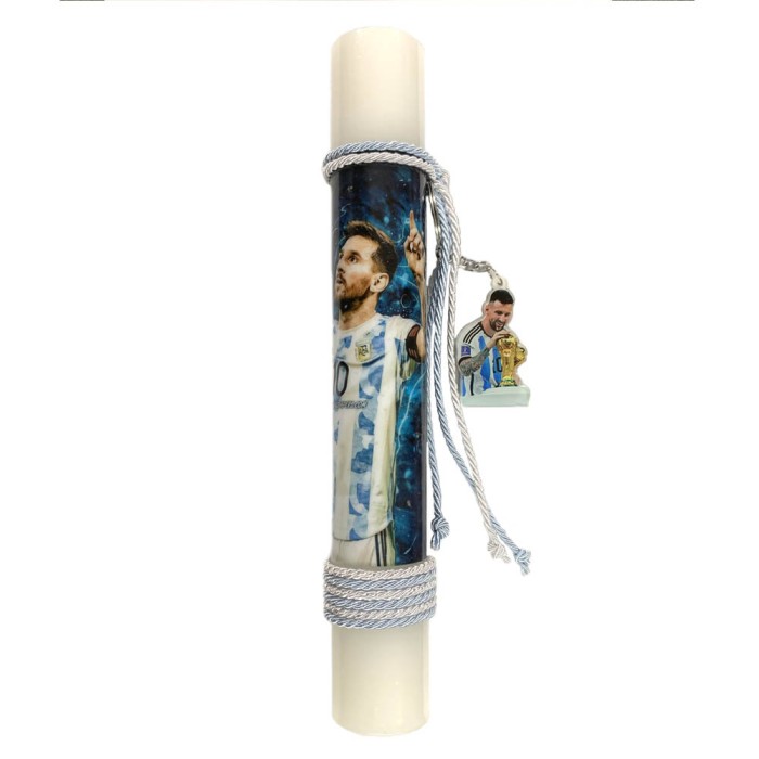 Πασχαλινή Λαμπάδα Με Plexiglass Μπρελόκ Lionel Messi Μουντιάλ