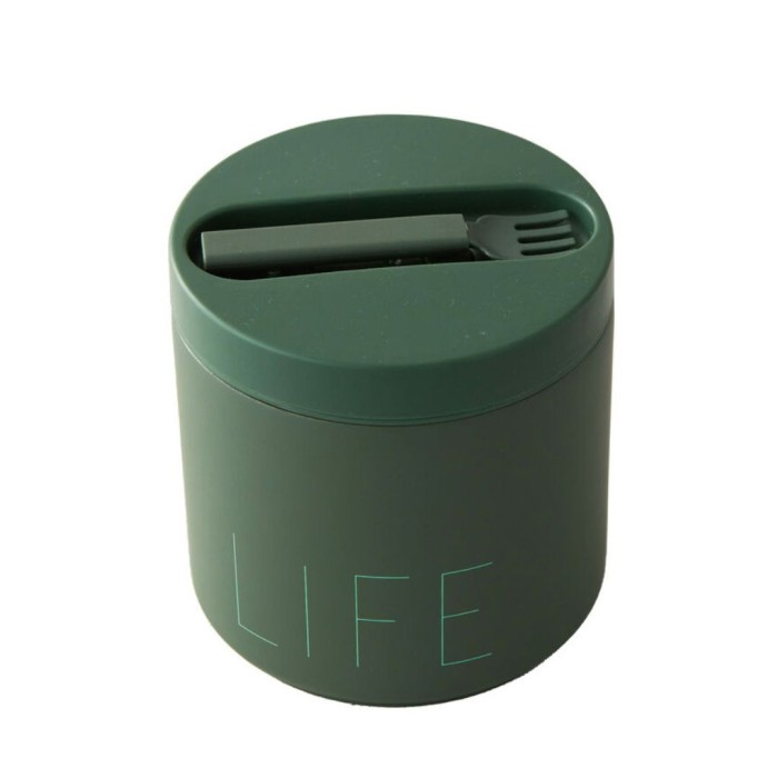 Design Letters: Θερμός φαγητού από ανοξείδωτο ατσάλι Large ''Life' Green 530ml