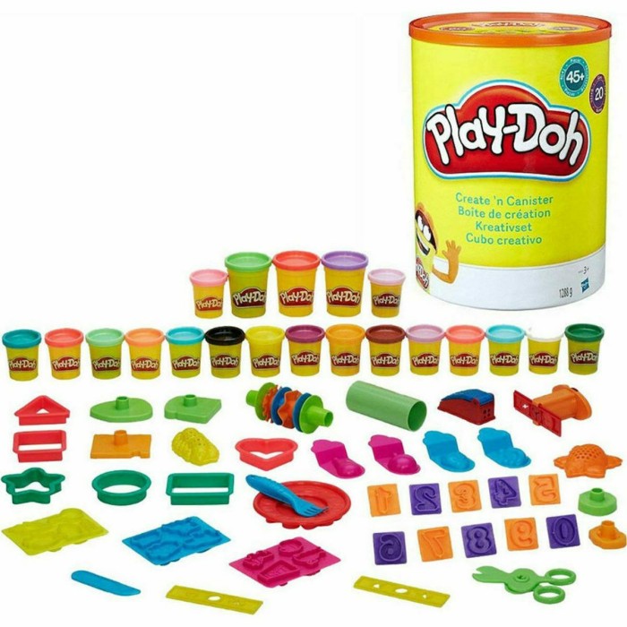 Hasbro Play-Doh Πλαστελίνη - Παιχνίδι Create N Canister για 3+ Ετών, 20τμχ