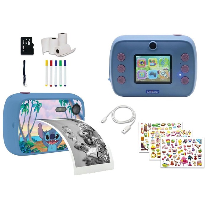 Lexibook Stich Compact Φωτογραφική Μηχανή 12MP Θερμικής Εκτύπωσης Μπλε