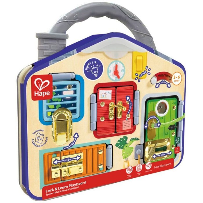 Hape Early Explorer Ξύλινο Lock & Learn Playboard