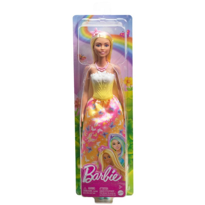 Barbie Κούκλα Royal with Brightly Highlighted Hair, Butterfly-Print Skirt and Accessories για 3+ Ετών