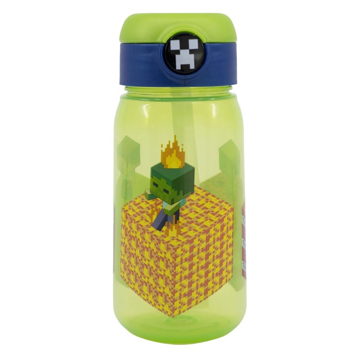Stor Παγούρι Minecraft Πλαστικό Με Καλαμάκι 