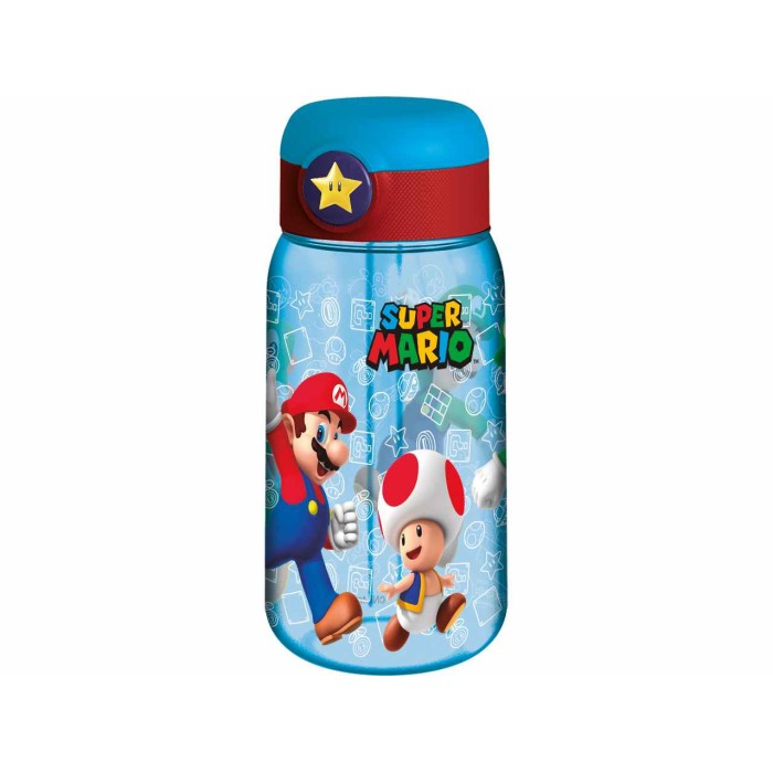 Παγούρι Πλαστικό Flip, Super Mario 510ml 