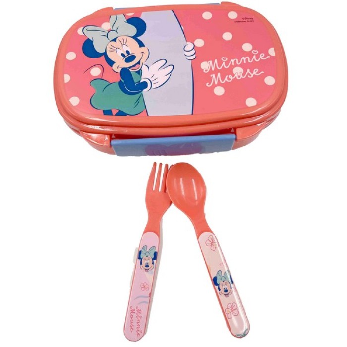 Gim Δοχείο Φαγητού Με Κουτάλι/Πιρούνι Minnie