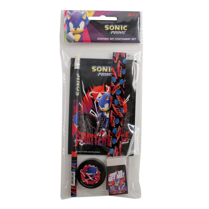 Gim Sonic Παιδικό Σετ Γραφικής Ύλης με Σημειωματάριο