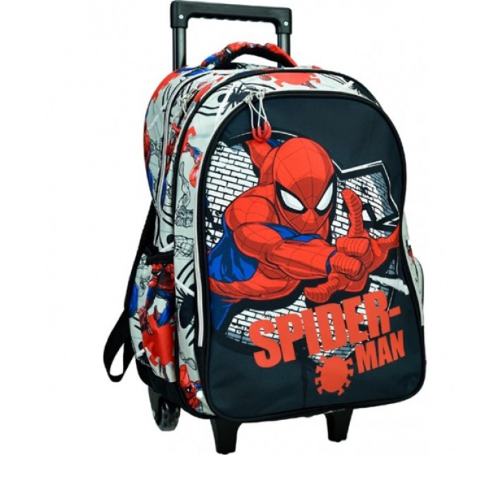 Τσάντα Τρόλεϊ Δημοτικού Spiderman Spider Wall 