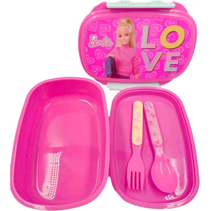 Gim Δοχείο Φαγητού Με Κουτάλι/Πιρούνι Barbie 