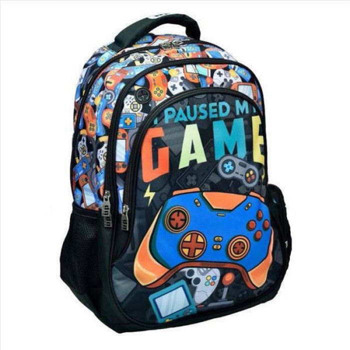 Back Me Up Σακίδιο Πλάτης Οβάλ Δημοτικού I Paused My Game