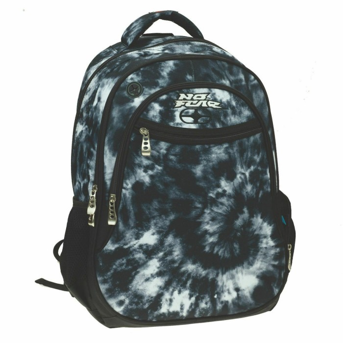 No Fear Tie Dye Black And White 22 Σακίδιο Οβάλ