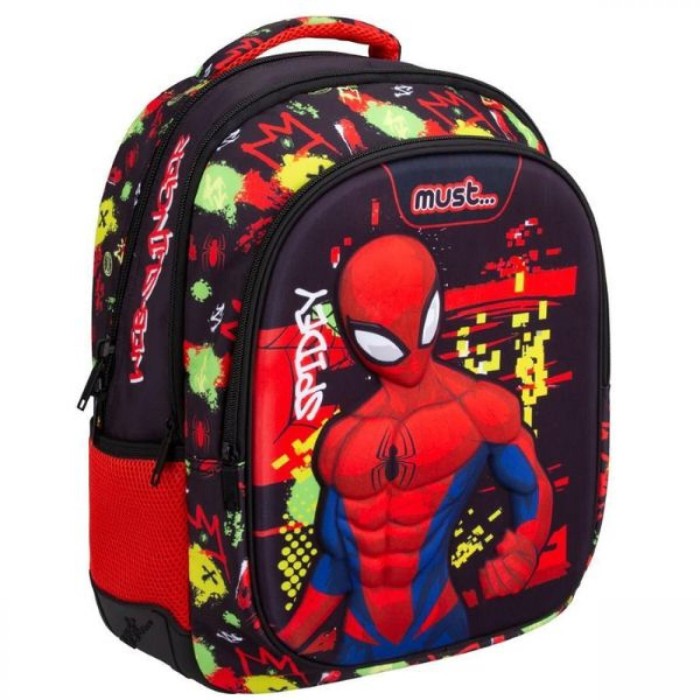 Must Spiderman Σχολική Τσάντα Πλάτης Δημοτικού 25lt