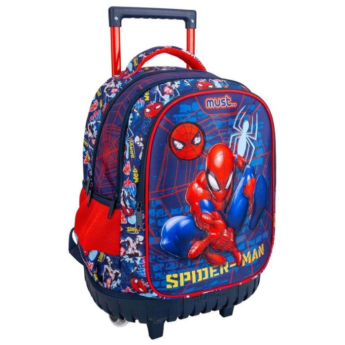 Must Spiderman Σχολική Τσάντα Πλάτης Δημοτικού σε Μπλε χρώμα 30lt