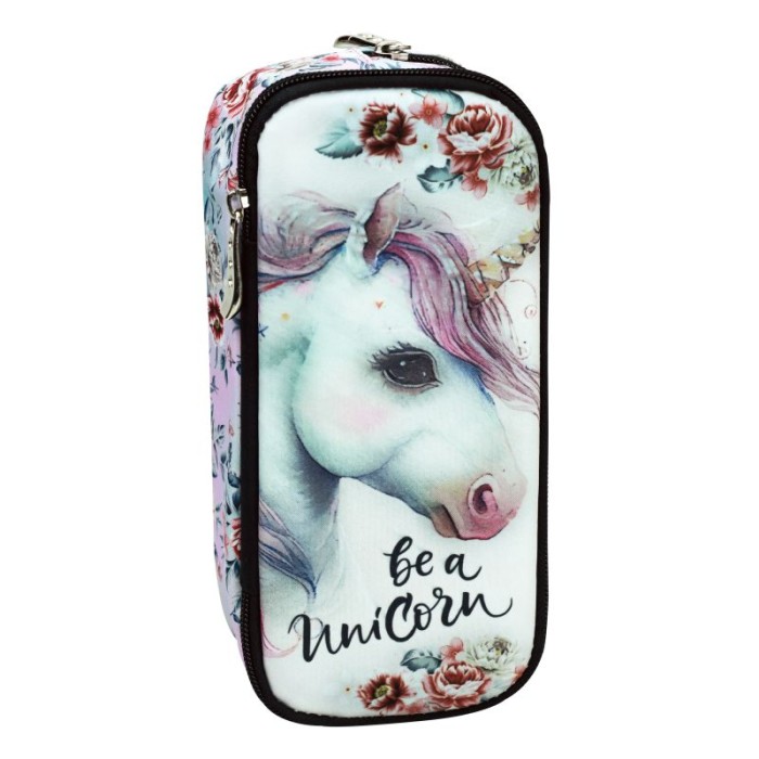 Κασετίνα Βαρελάκι Διπλό Be a Unicorn 