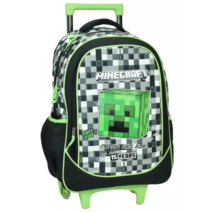 Gim Σακίδιο Trolley Δημοτικού Minecraft Grey Stone