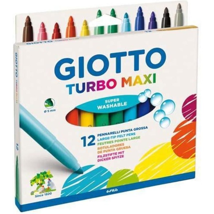Μαρκαδόροι Χοντροί Giotto Blister Turbo Maxi 12 Τμχ.