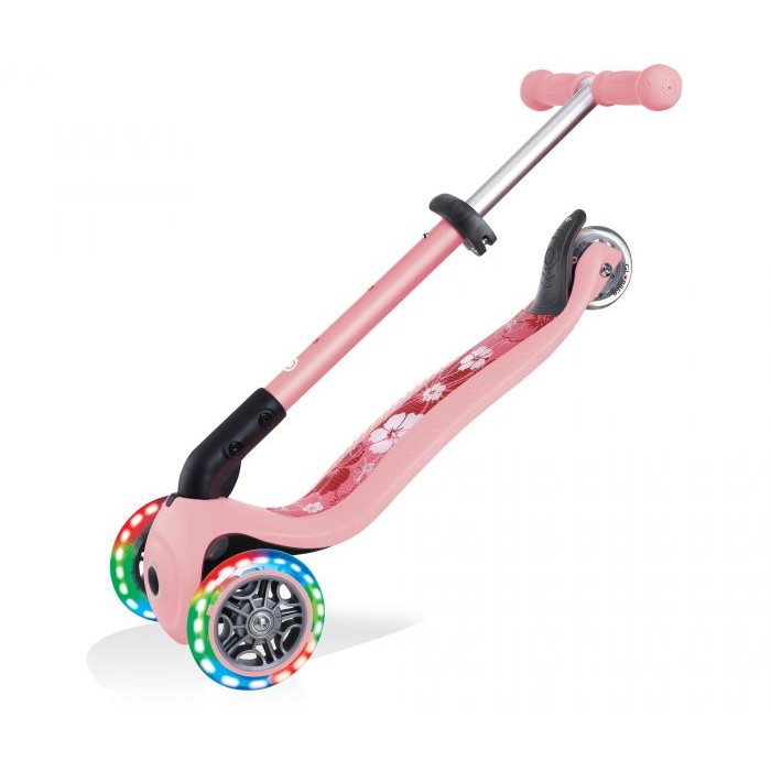 Globber Scooter Junior Foldable Fantasy Lights Flowers Pastel Pink