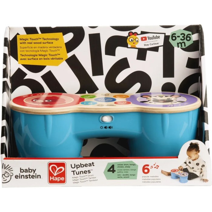 Hape Kids II Ξύλινο Magic Touch Drum Upbeat Tunes