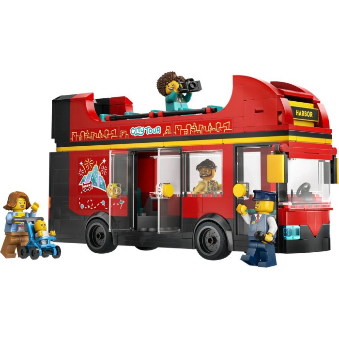 Lego Red Double-Decker Sightseeing Bus