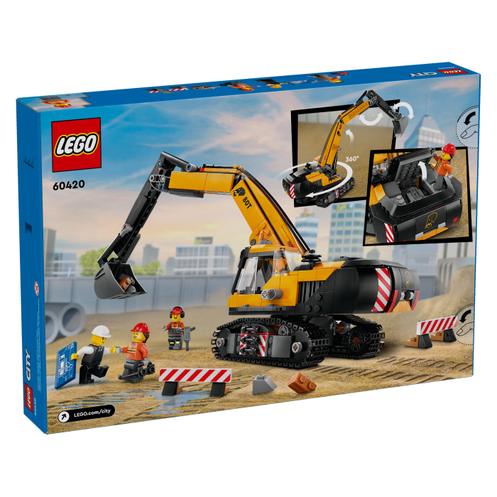 LEGO City Yellow Construction Excavator 