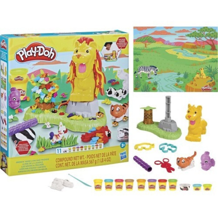Hasbro Play-Doh Πλαστελίνη - Παιχνίδι Play Doh Λονταριού Με Φίλους για 3+ Ετών, 11τμχ