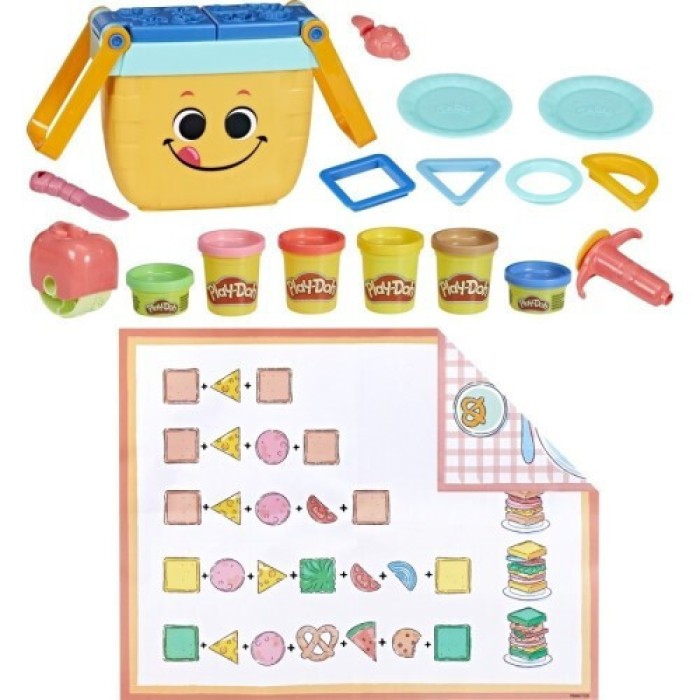 Play-Doh Πλαστελίνη - Παιχνίδι Picnic Shapes για 3+ Ετών, 6τμχ