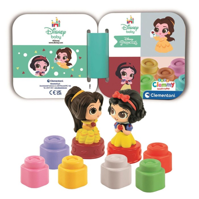 Baby Clementoni Τουβλάκια Snow White & Belle για 10+ Μηνών 6τμχ