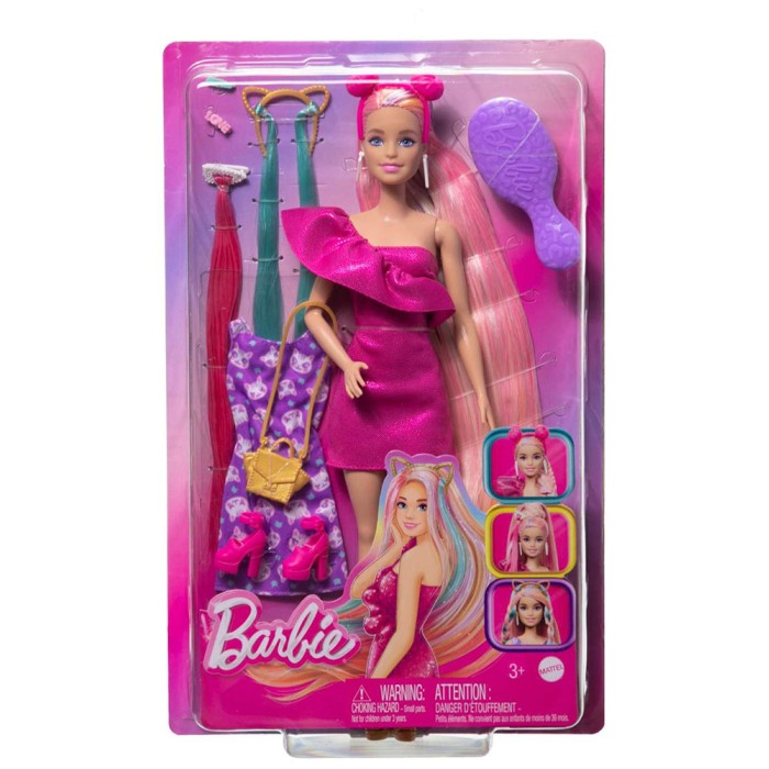 Barbie Πολύχρωμα Μαλλιά