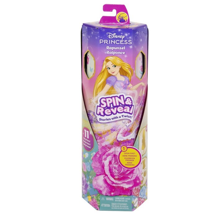 Mattel Spin & Reveal Ραπουνζέλ Κούκλα Disney Princess για 3+ Ετών