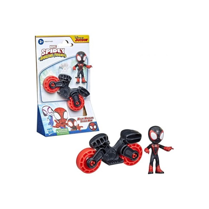 Hasbro Φιγούρα Δράσης Spidey and his Amazing Friends-Miles Morales with Bike