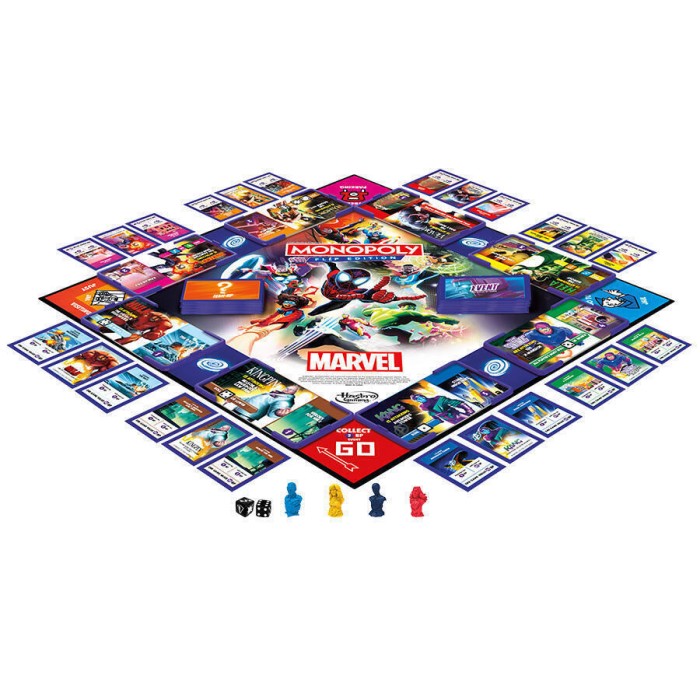 Επιτραπέζιο Παιχνίδι Monopoly Spiderman Flip Edition Marvel για 2-4 Παίκτες 8+ Ετών Hasbro