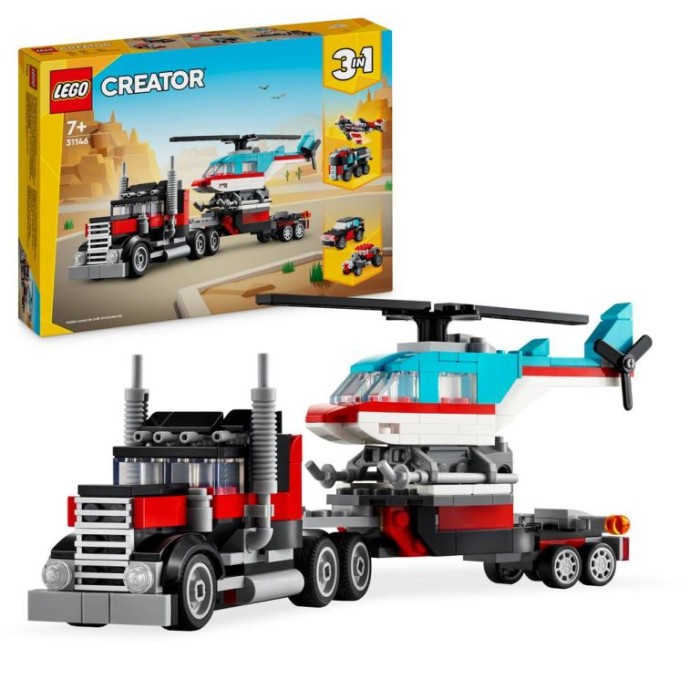 LEGO Creator 3in1 Flatbed With Helicopter